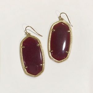 Kendra Scott Danielle Earrings in Maroon Jade